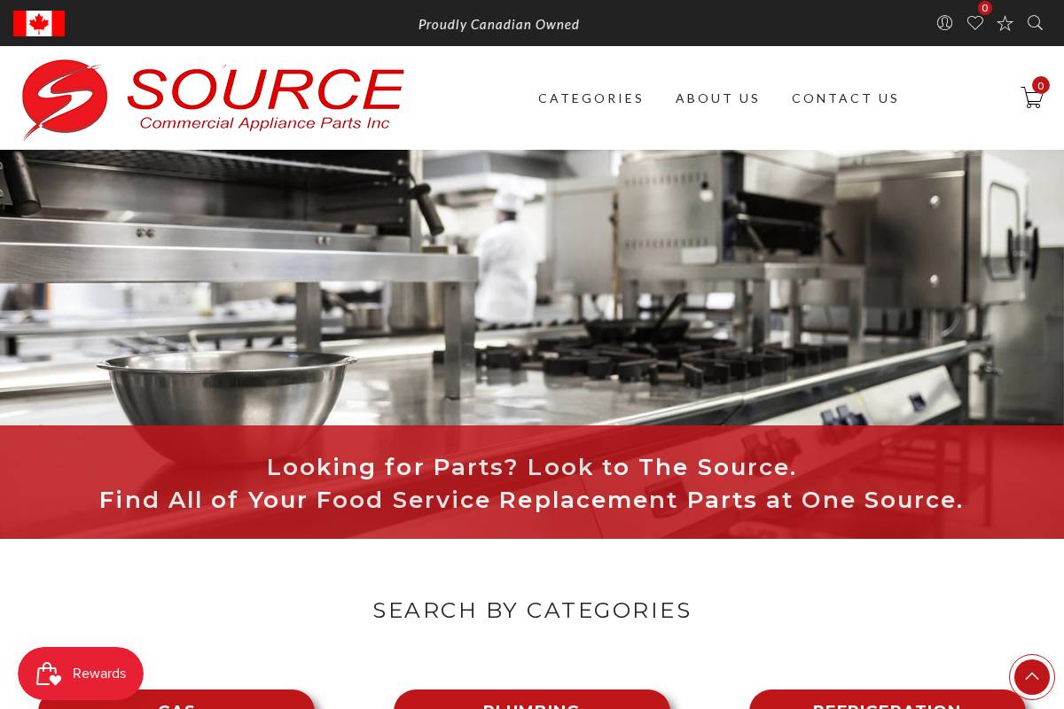 sourcecaps.ca homepage screenshot