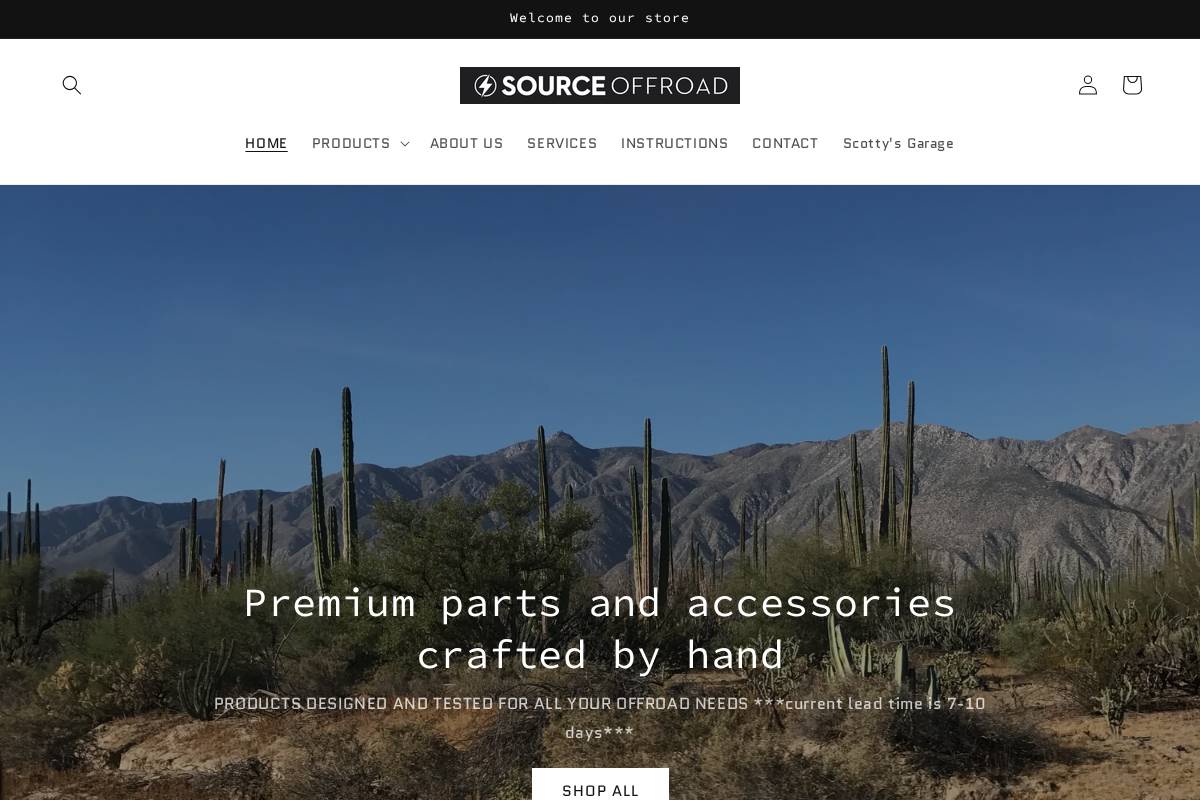 sourceoffroad.com homepage screenshot