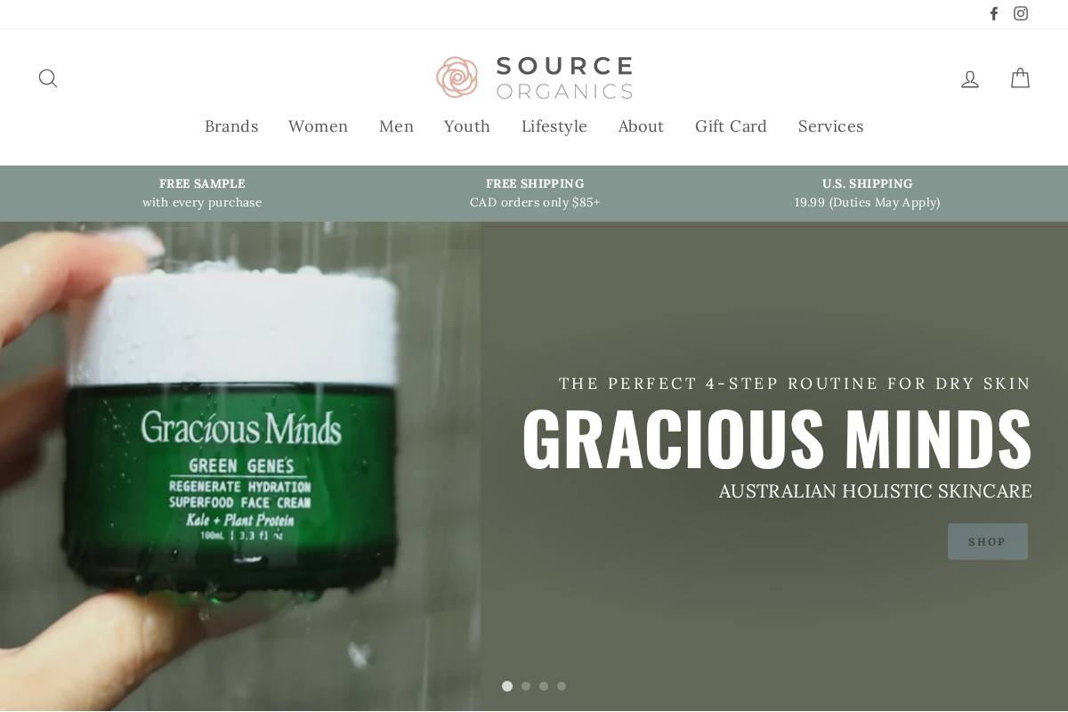 sourceorganics.com homepage screenshot