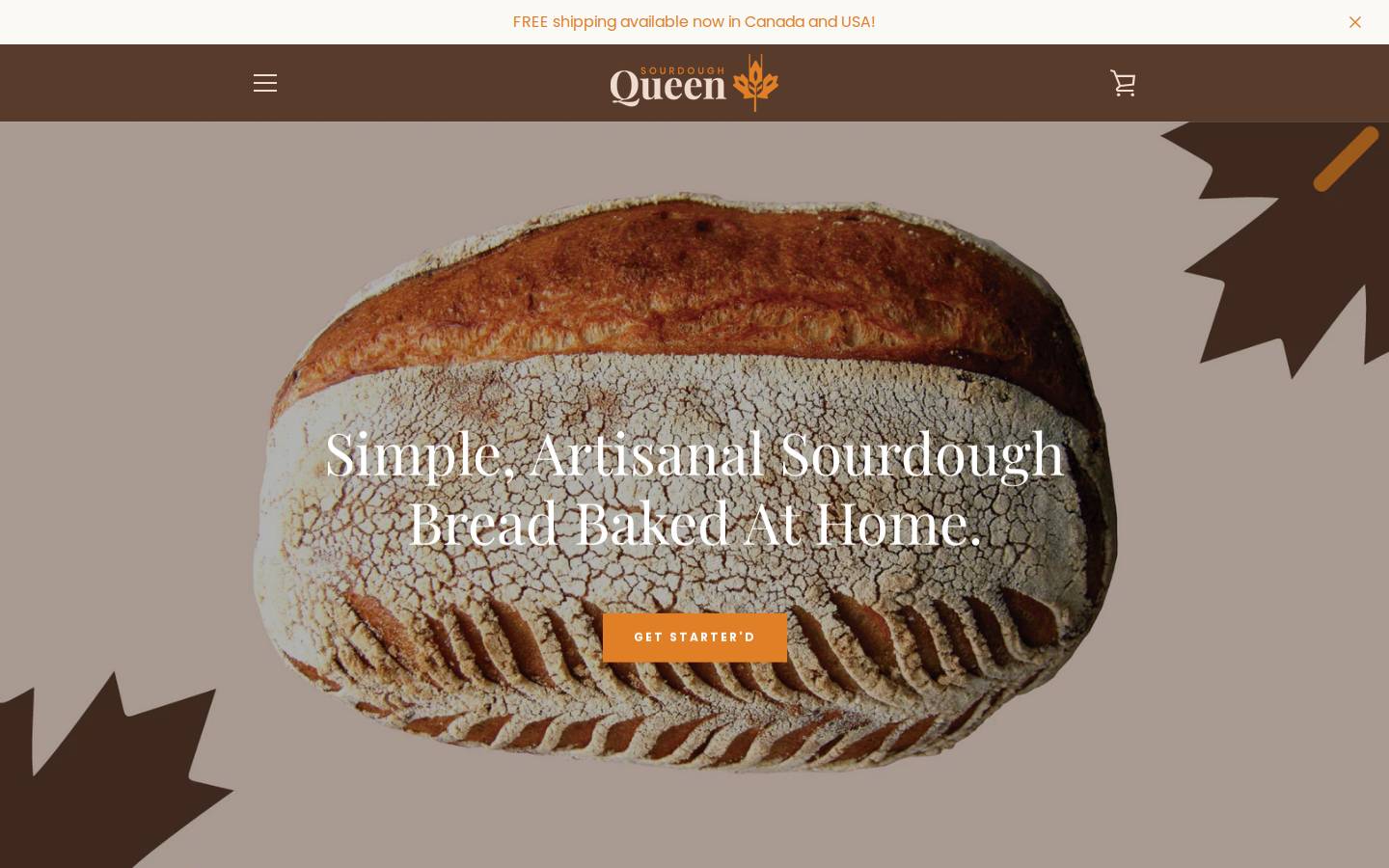 sourdoughqueen.shop homepage screenshot