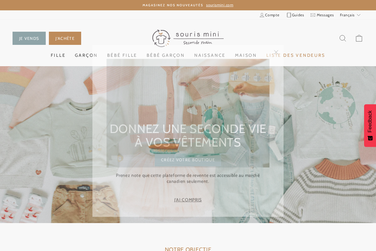 Souris Mini Seconde Main homepage screenshot