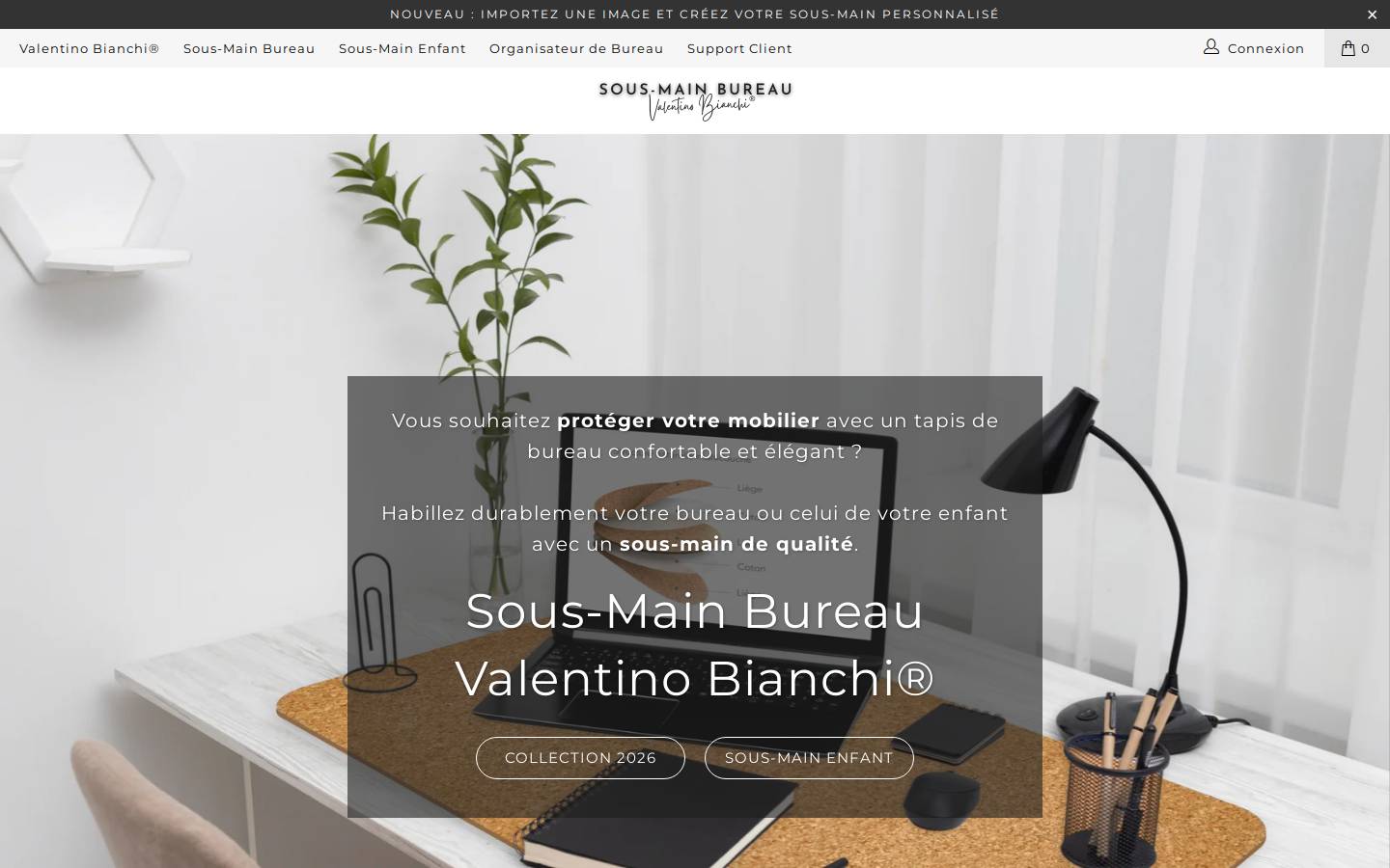 Sous Main Bureau homepage screenshot