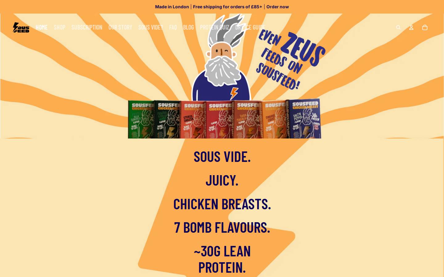 sousfeed.com homepage screenshot