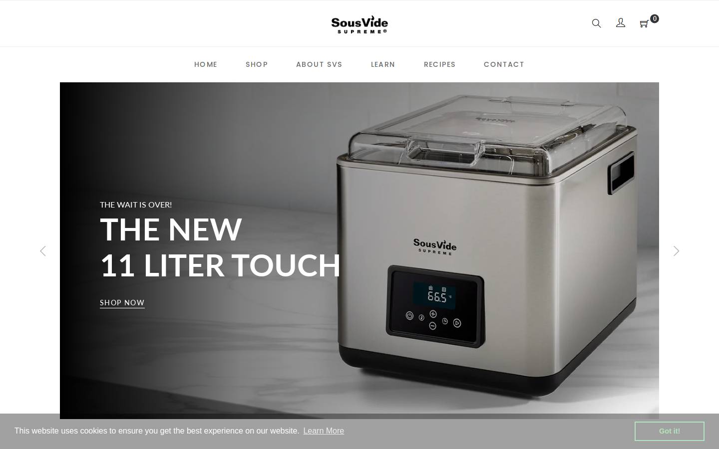 sousvidesupreme.co.uk homepage screenshot