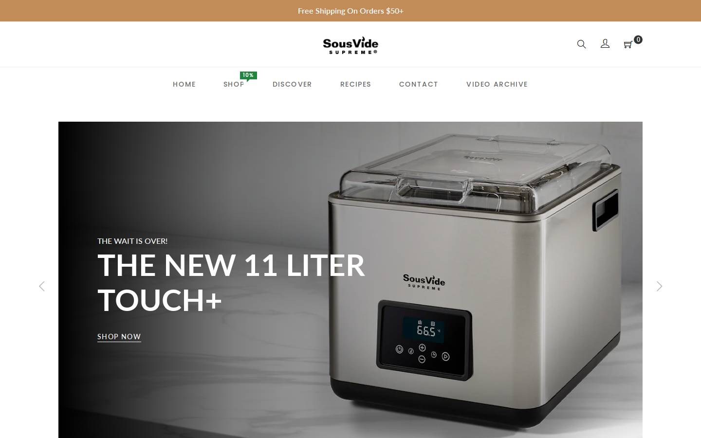 sousvidesupreme.com homepage screenshot