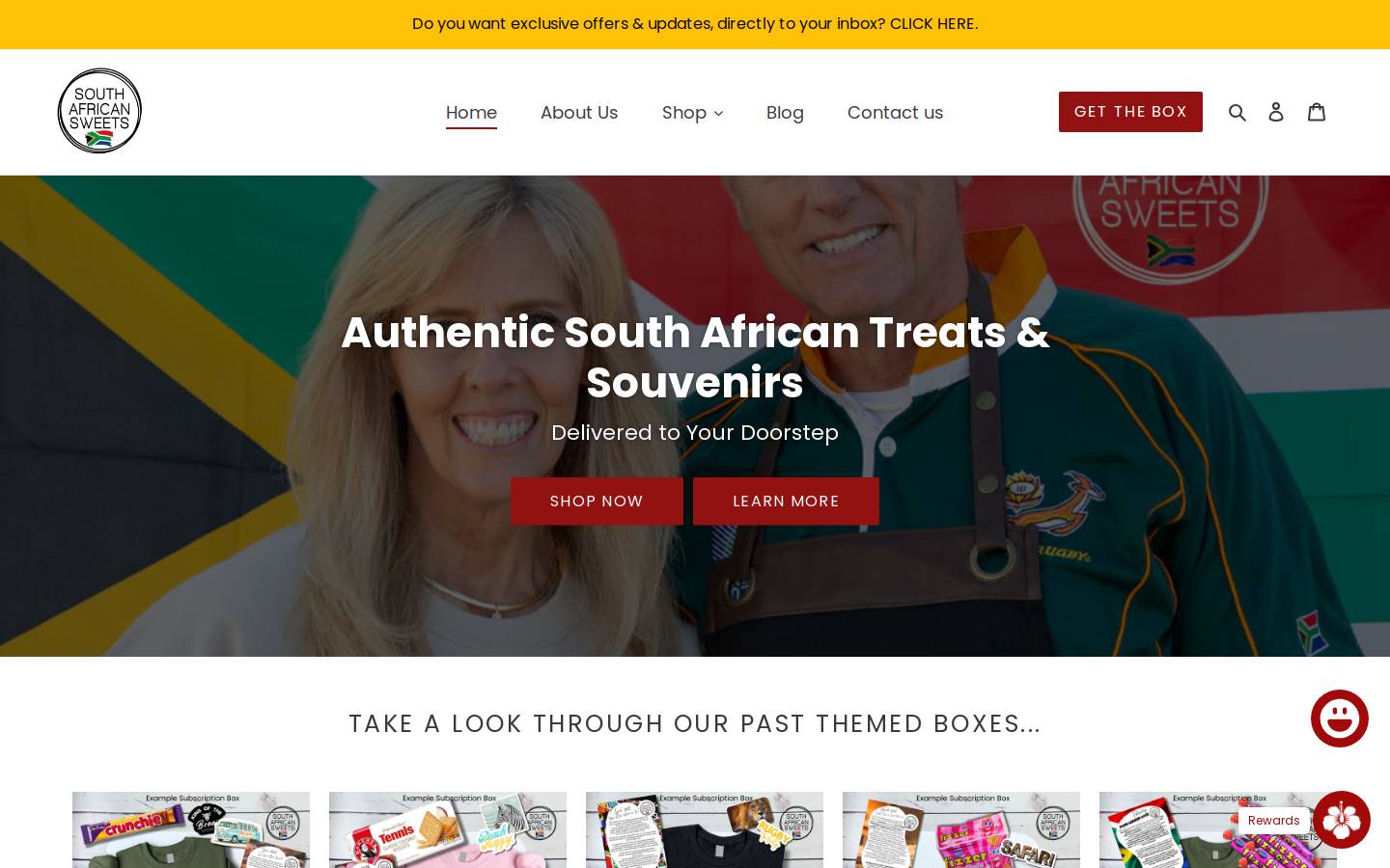 southafricansweets.com homepage screenshot