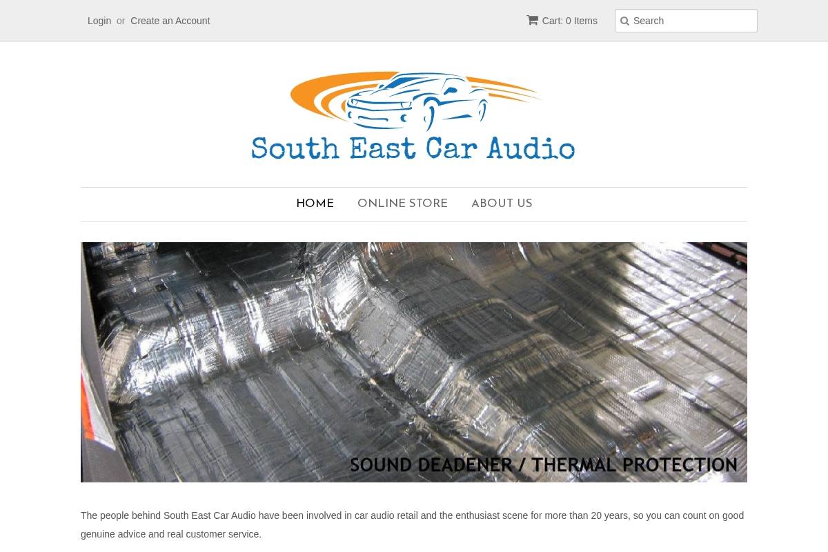 southeastcaraudio.com.au homepage screenshot