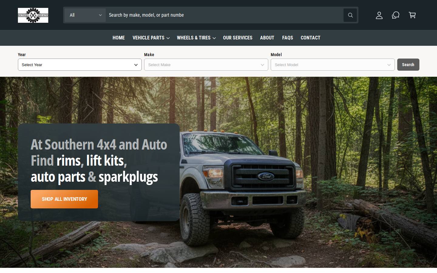 southern4x4andauto.com homepage screenshot