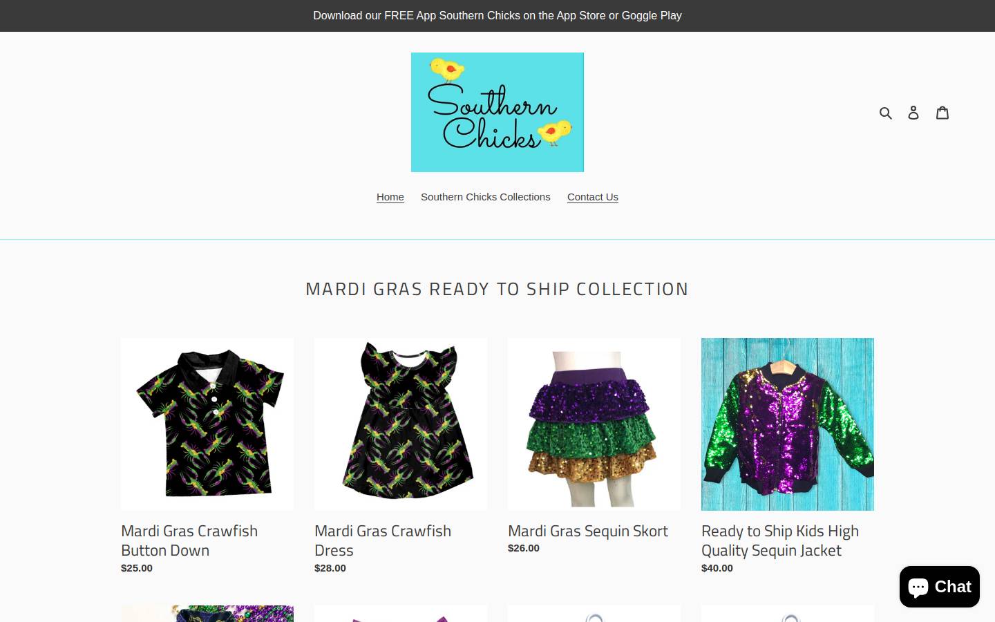 southernchicksboutique.com homepage screenshot
