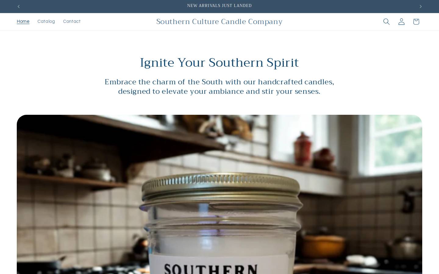 southernculturecandlecompany.com homepage screenshot