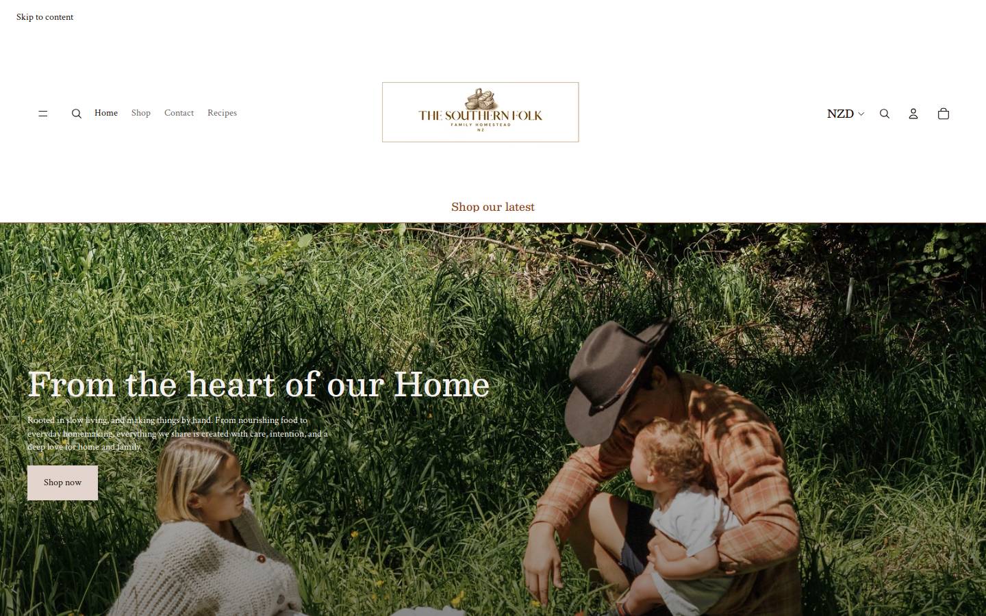 southernfolkhomestead.com homepage screenshot