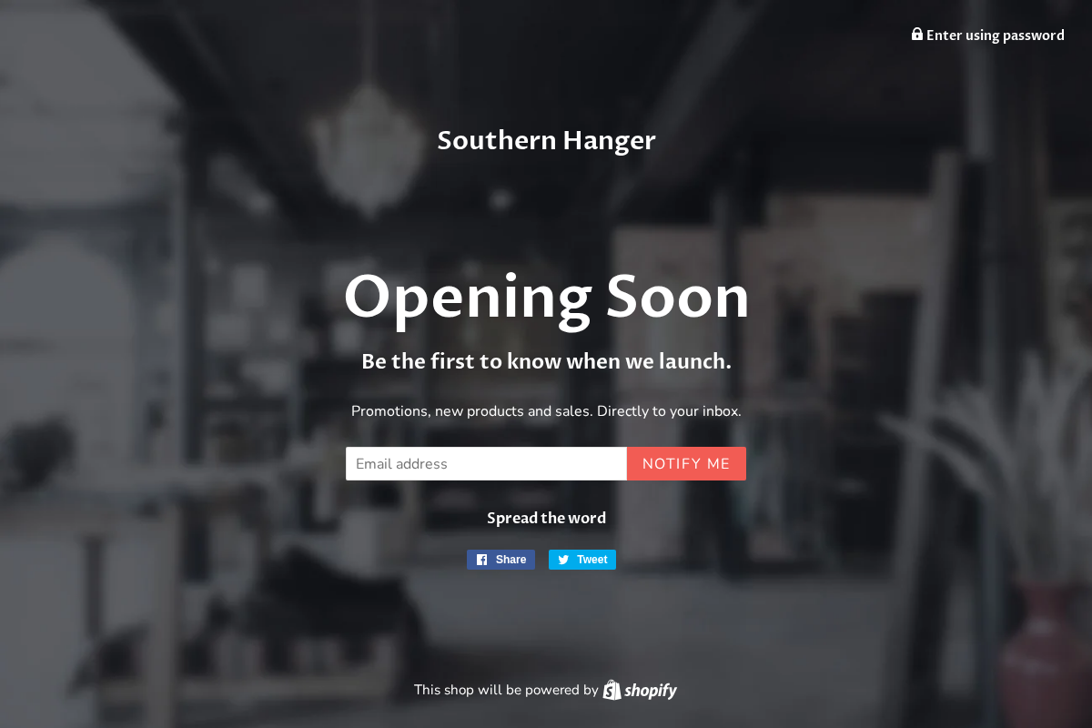 southernhanger.net homepage screenshot