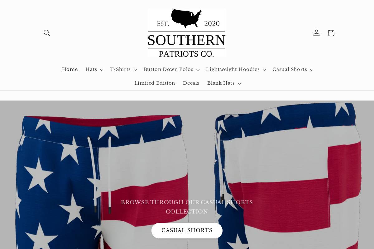 southernpatriotsco.com homepage screenshot