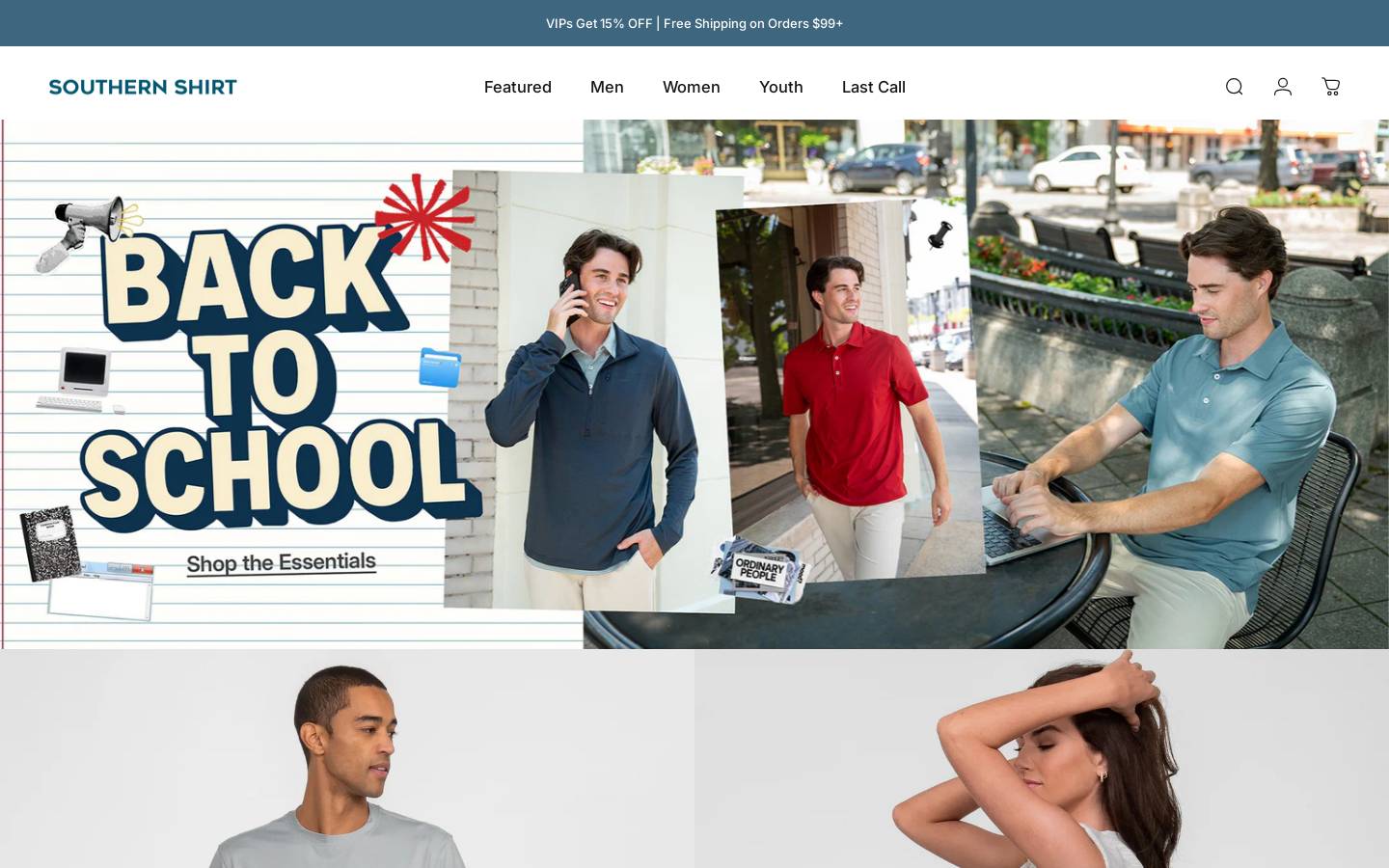 Southern Shirt homepage screenshot