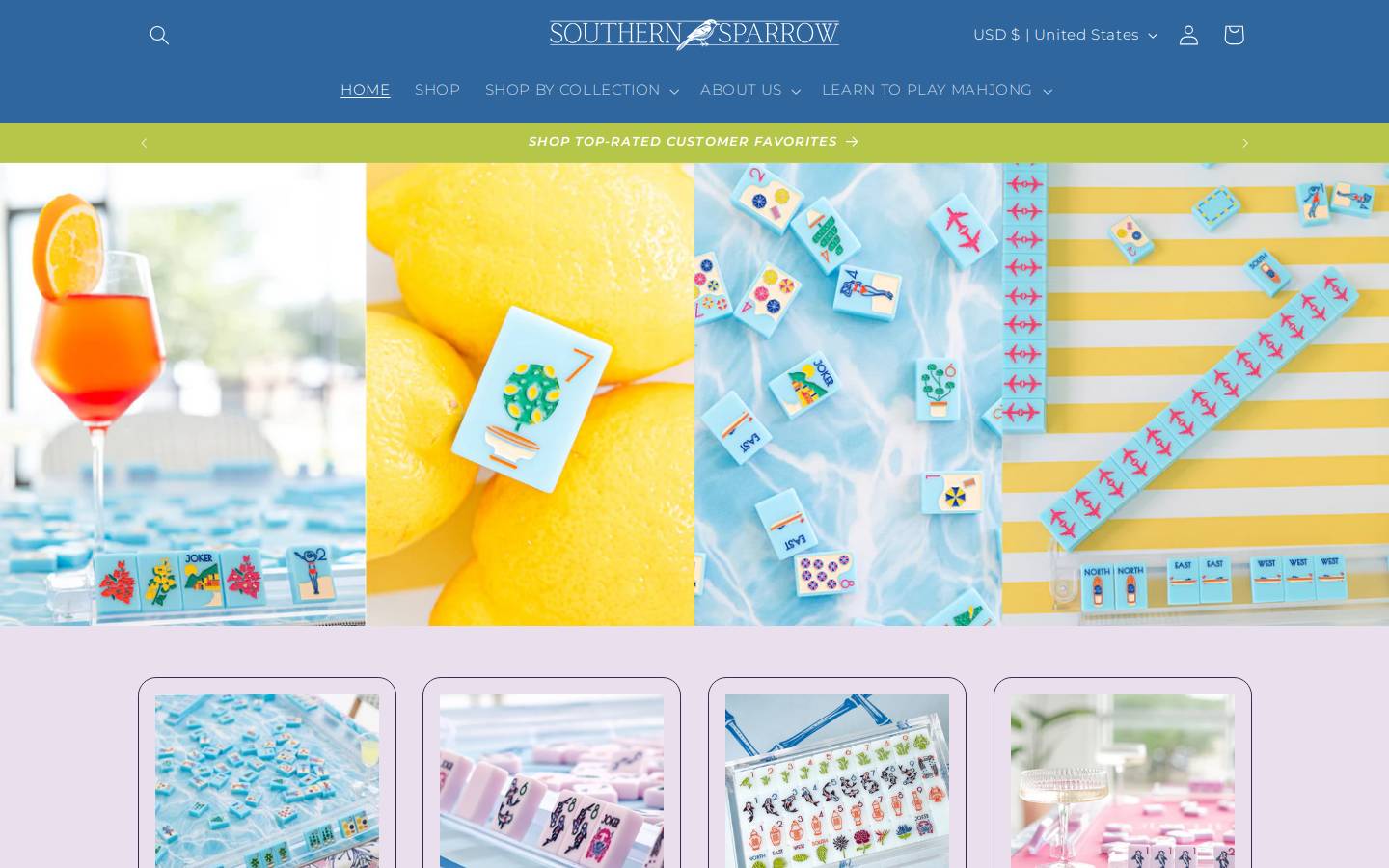 southernsparrow.com homepage screenshot