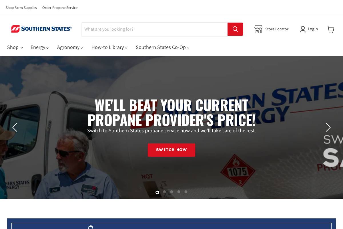 Southern States Cooperative homepage screenshot