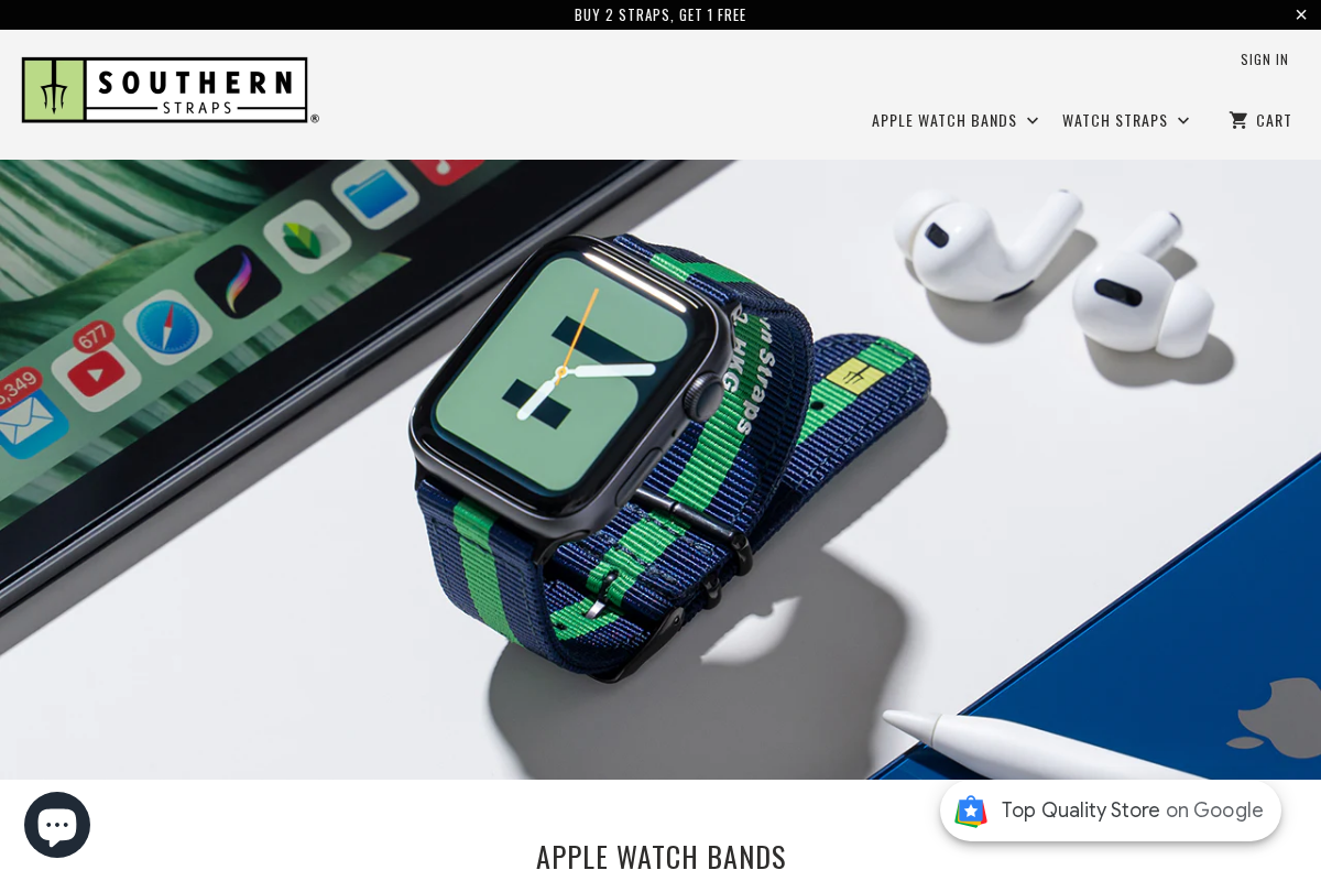 southernstraps.com homepage screenshot