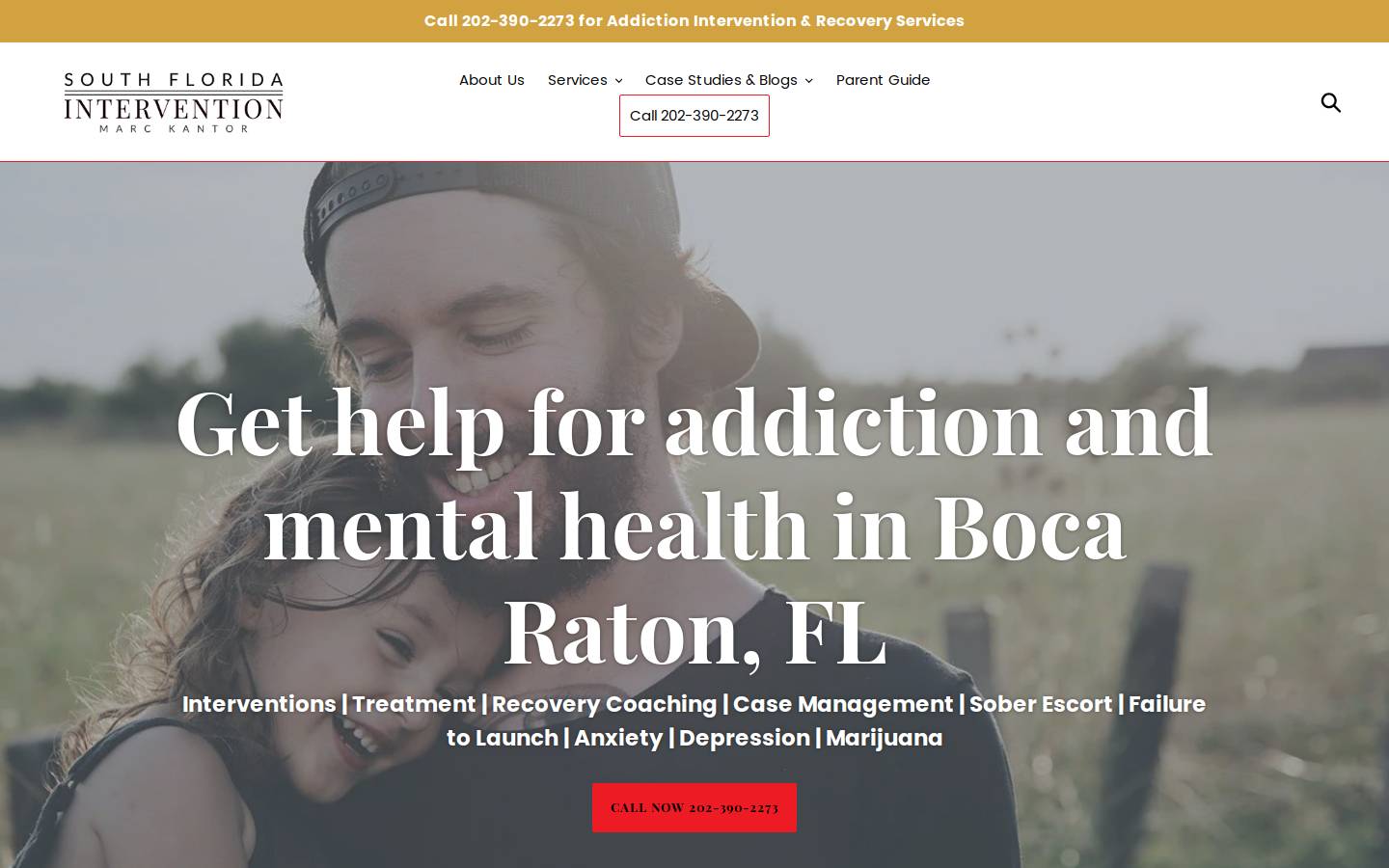southfloridaintervention.com homepage screenshot