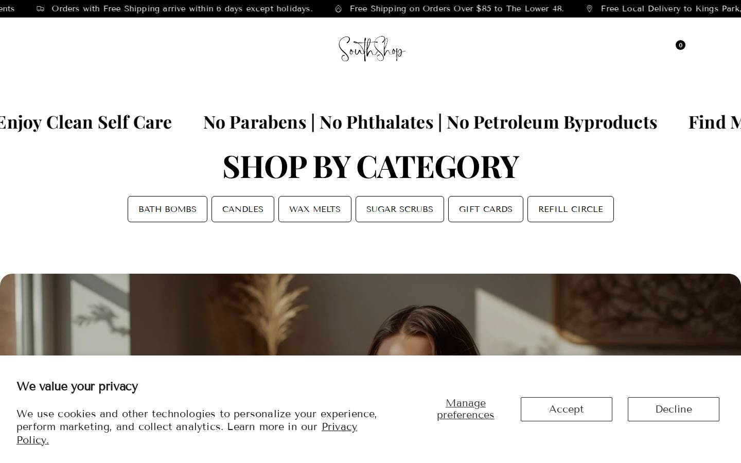 southshop.us homepage screenshot