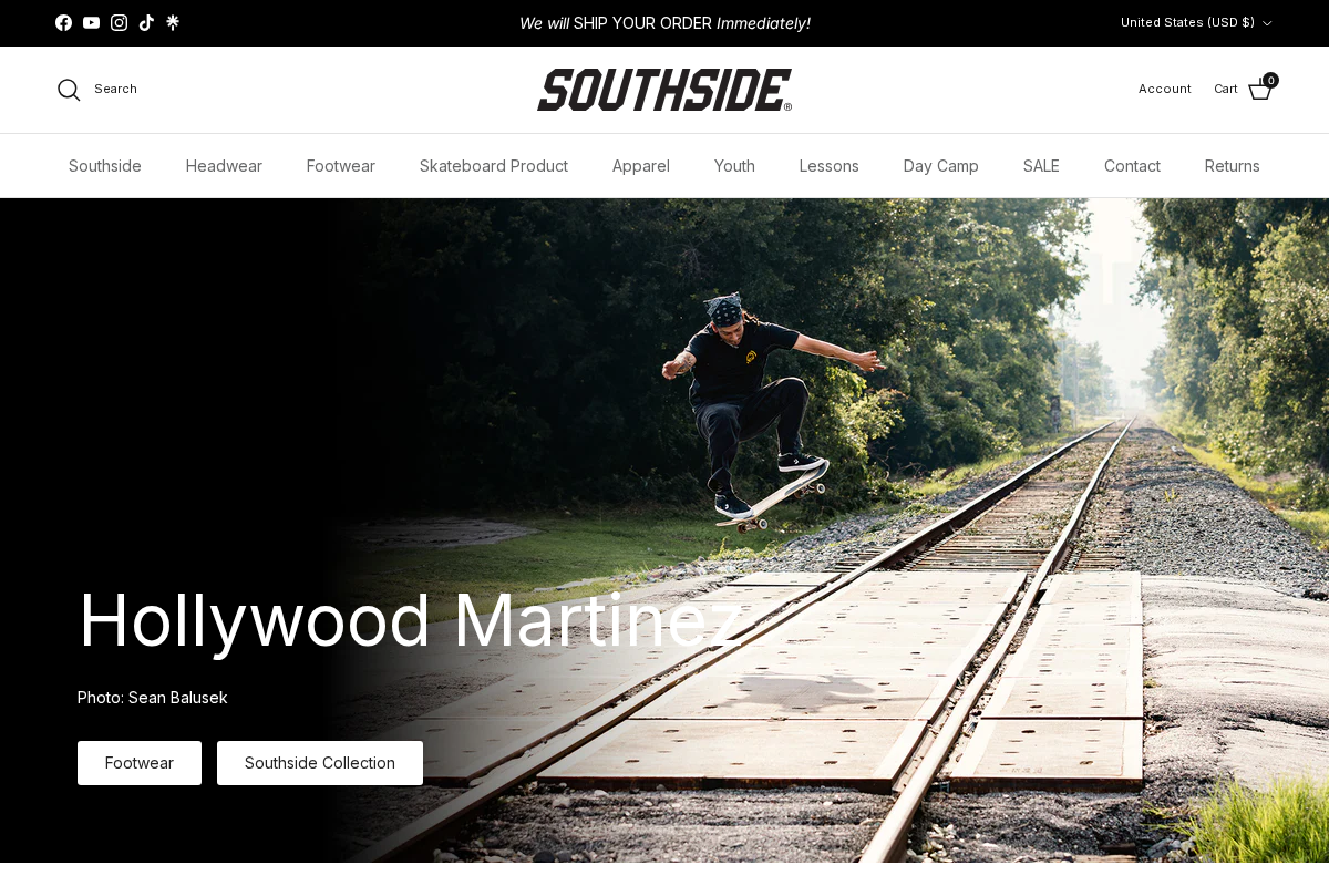 southsideskateshop.com homepage screenshot
