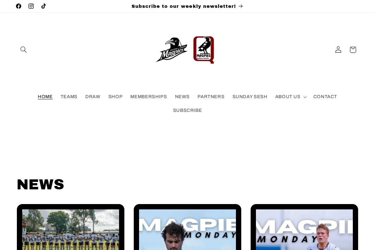 southsloganmagpies.com.au homepage screenshot