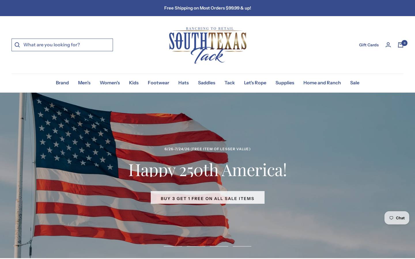 South Texas Tack homepage screenshot