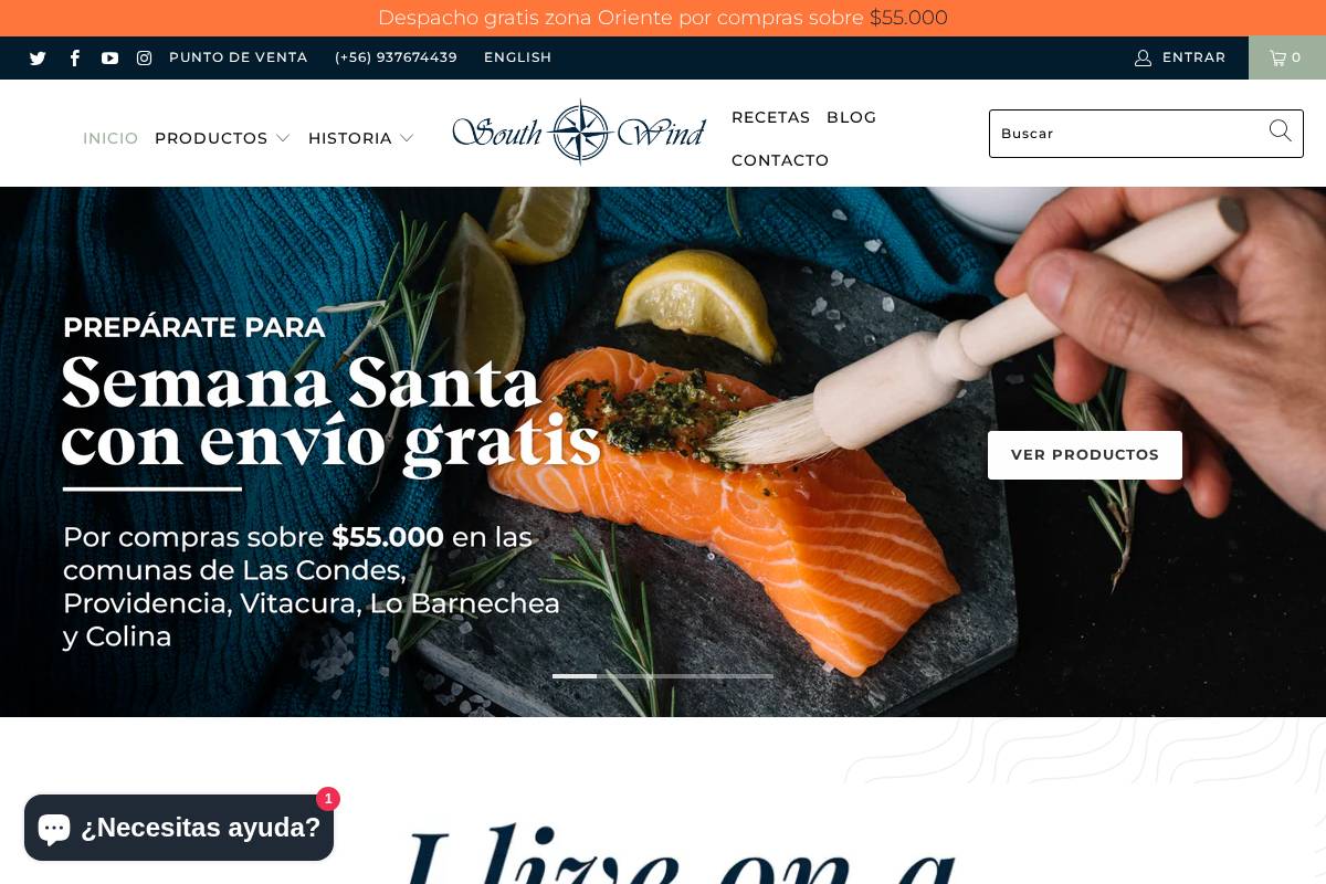 southwind.cl homepage screenshot