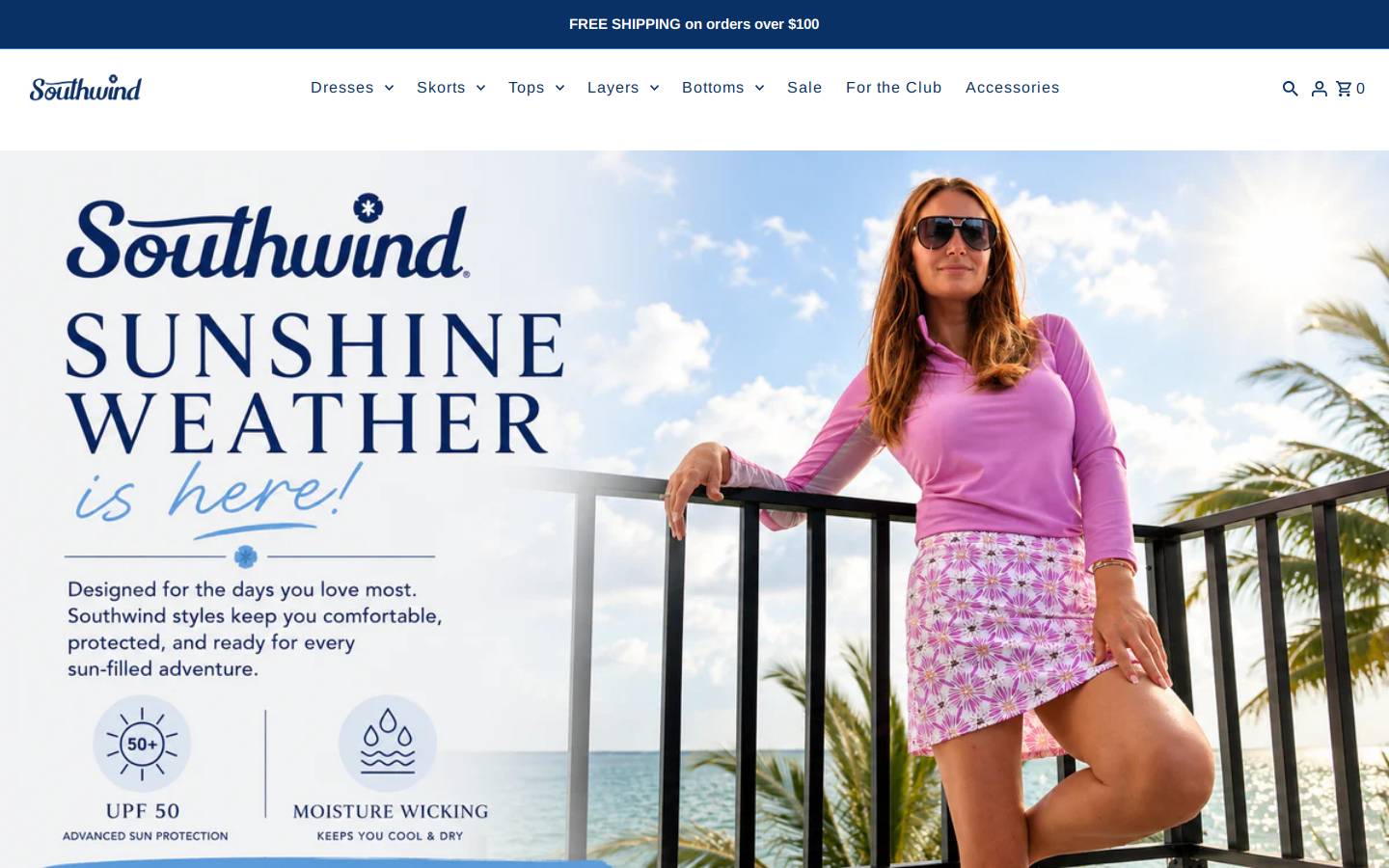 southwindapparel.com homepage screenshot