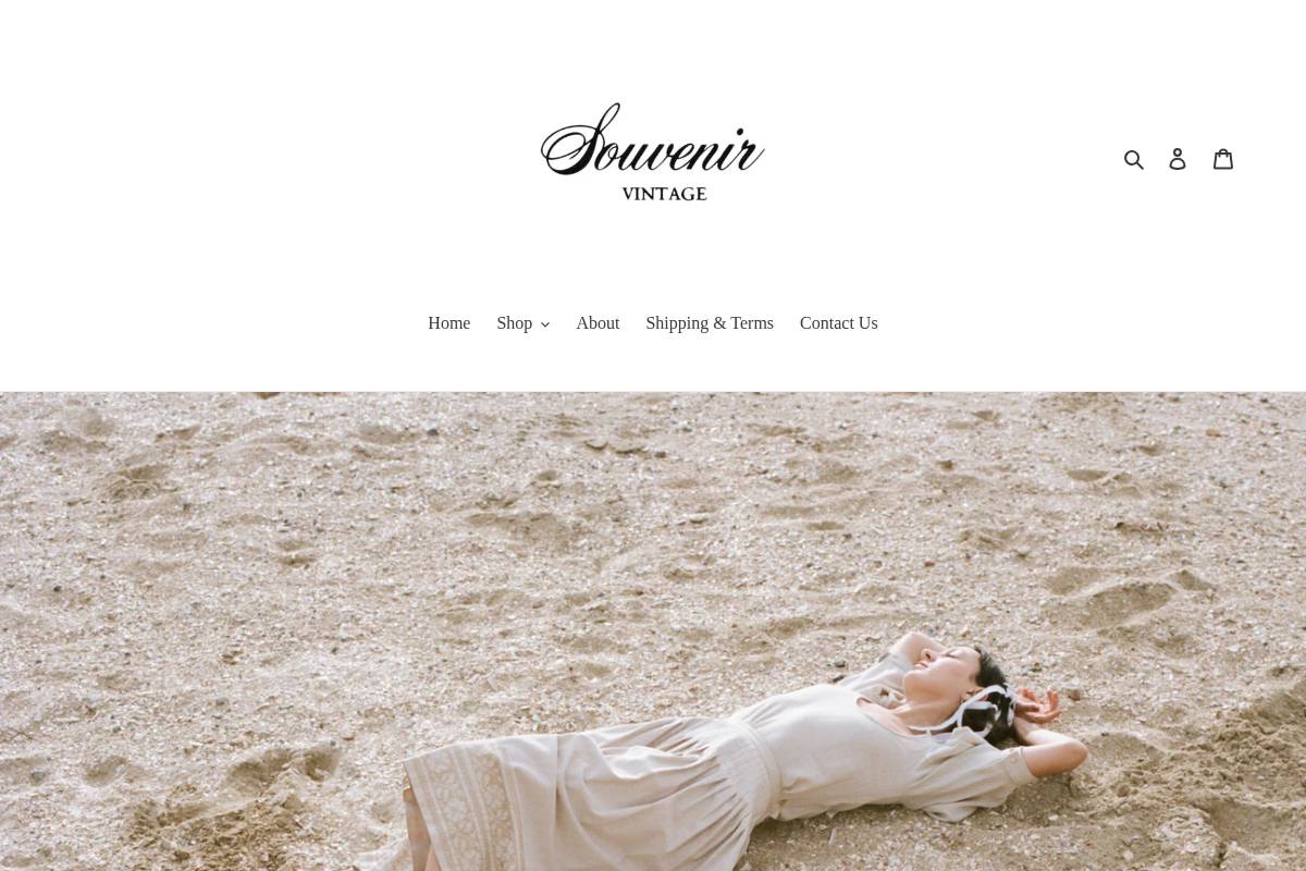 souvenirvintagestore.com homepage screenshot