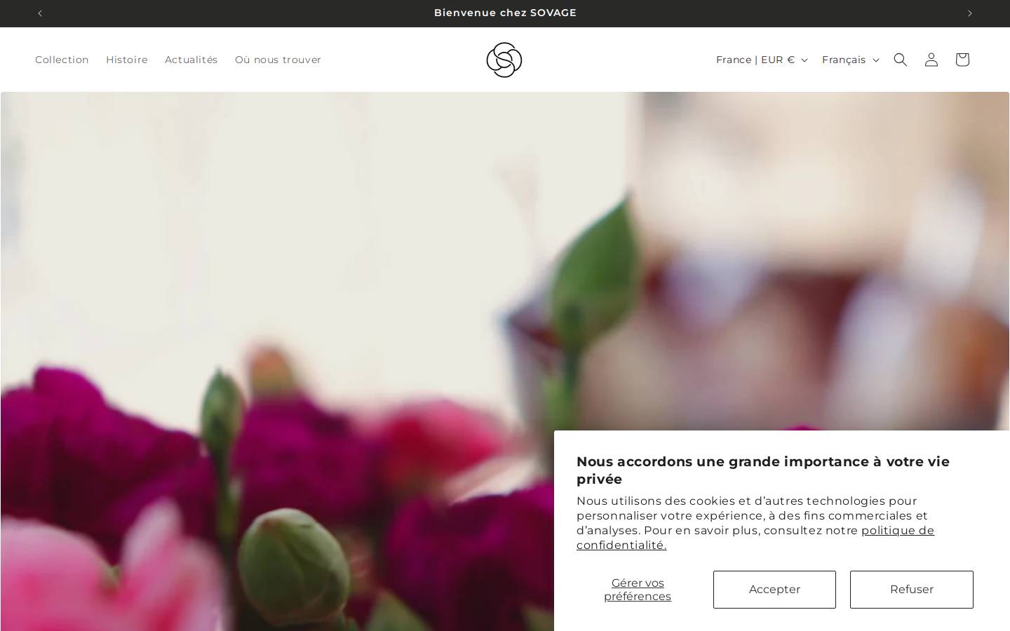 sovage.fr homepage screenshot