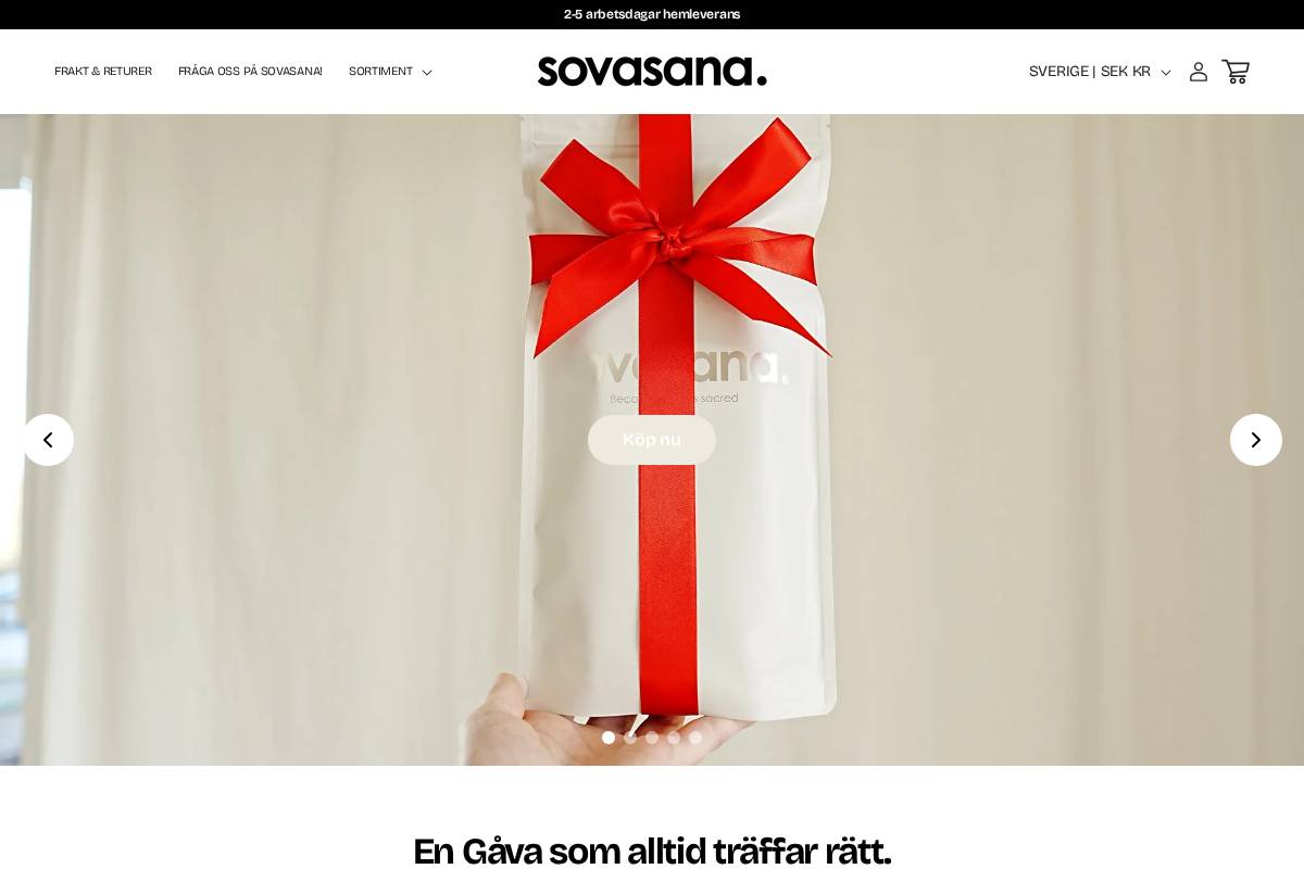 Sovasana homepage screenshot