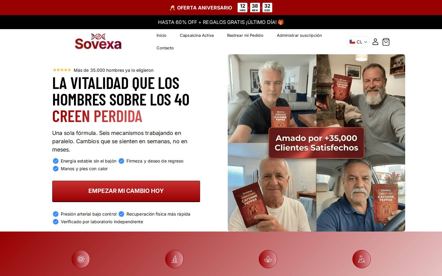 sovexa-lab.com homepage screenshot