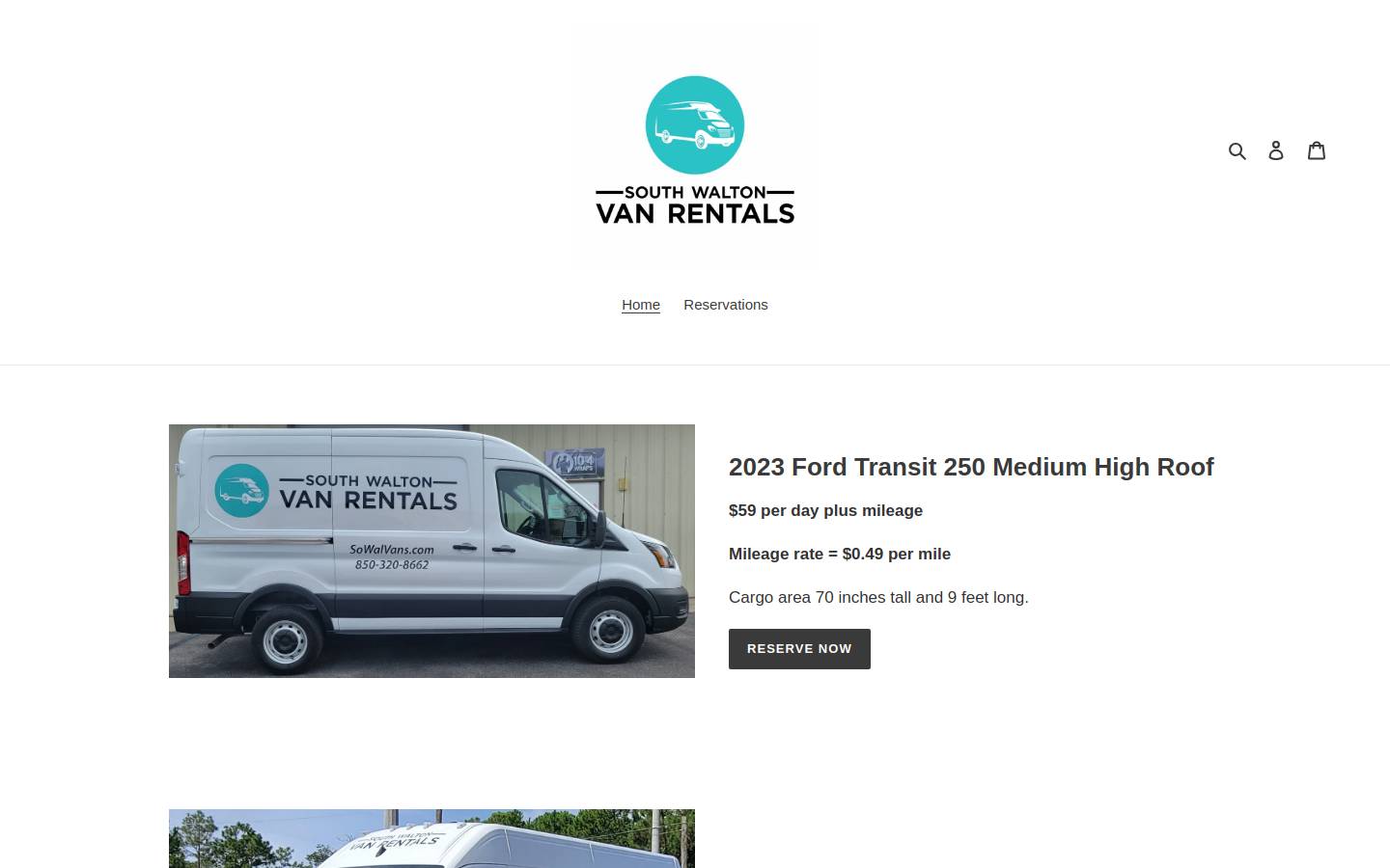 sowalvans.com homepage screenshot