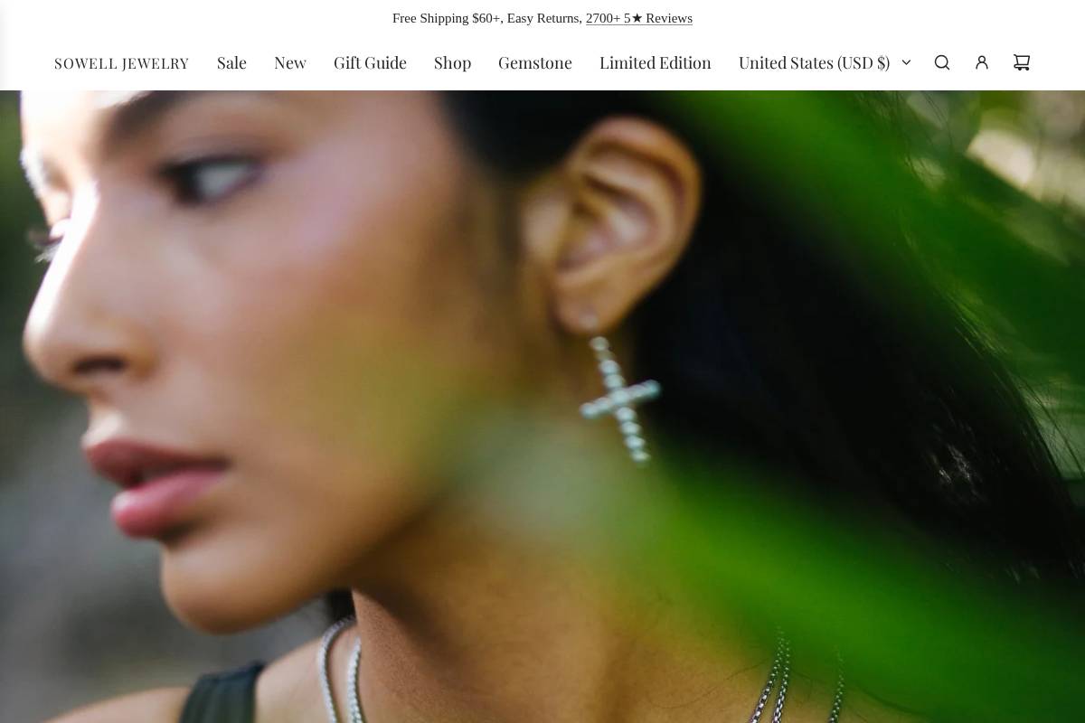 sowelljewelry.com homepage screenshot