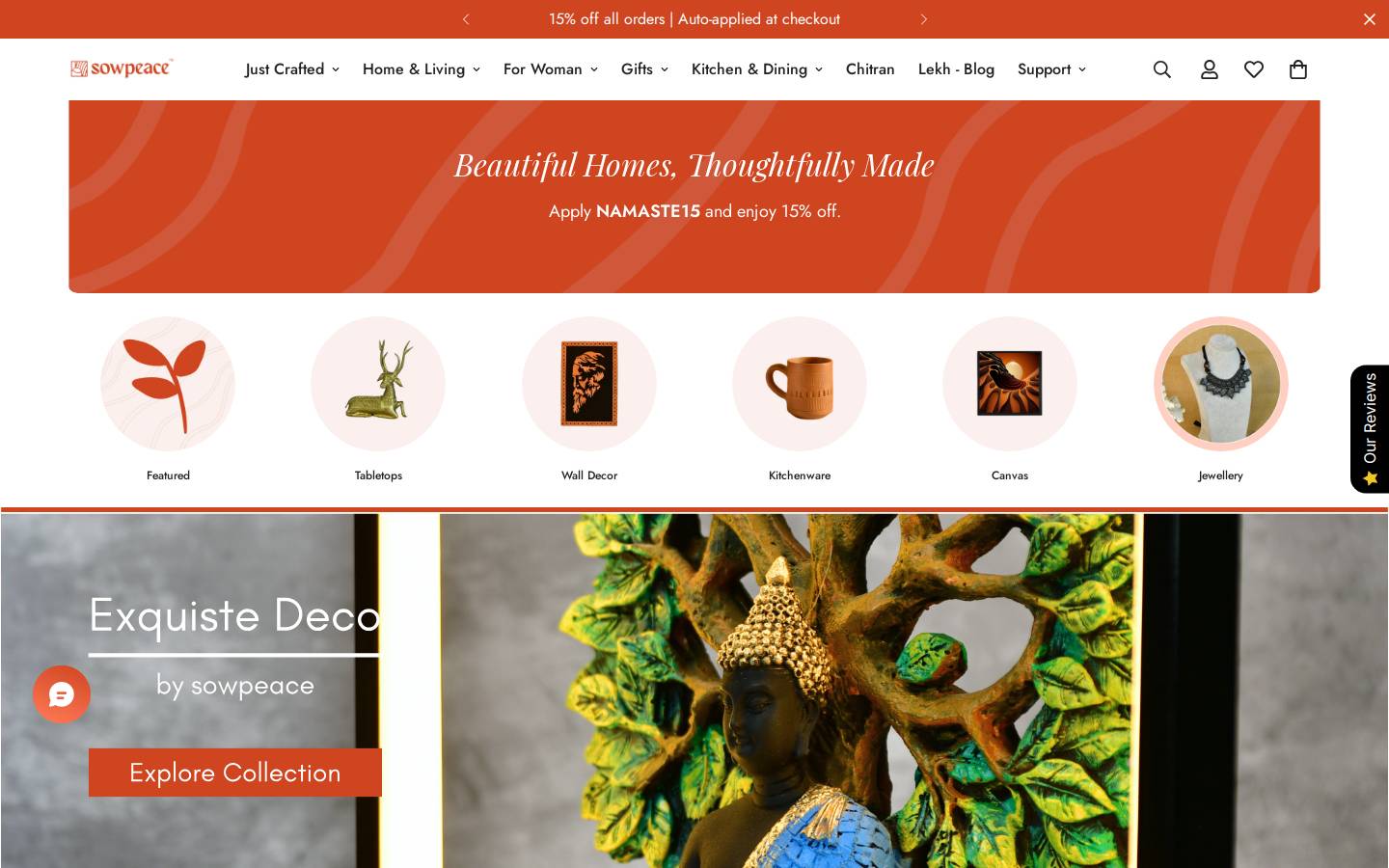 sowpeace.in homepage screenshot