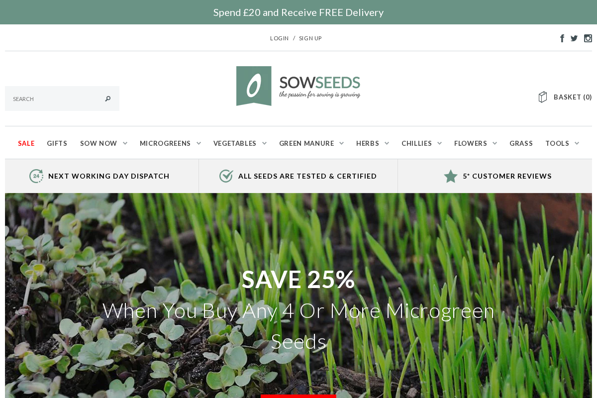 Sow Seeds Ltd homepage screenshot