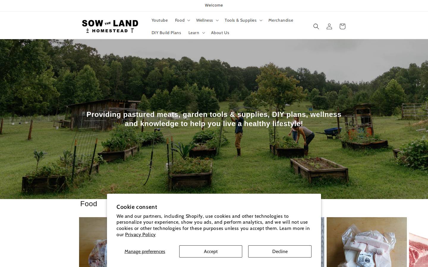 sowtheland.com homepage screenshot