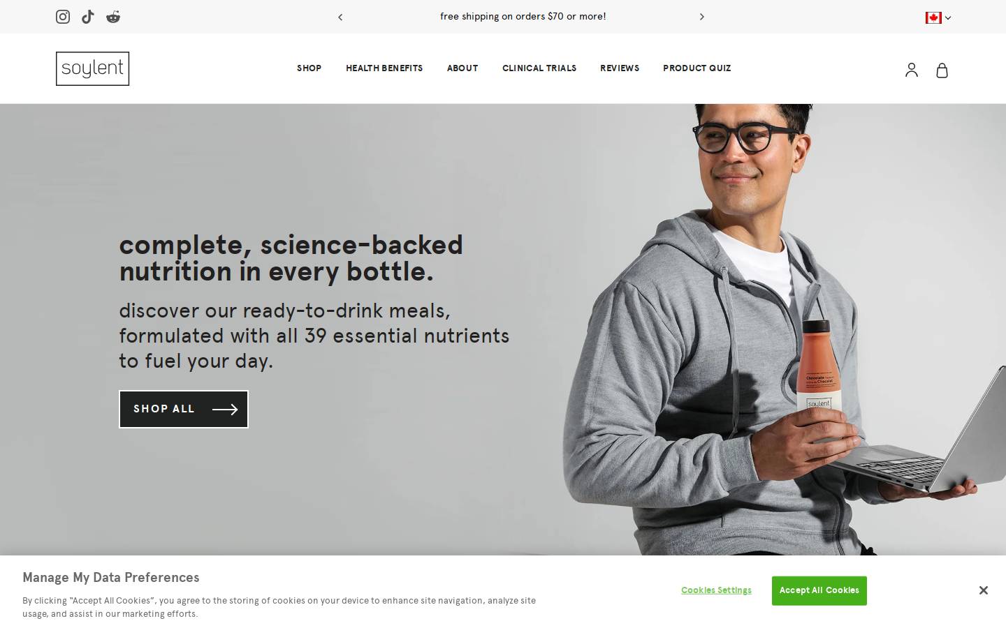 Soylent homepage screenshot