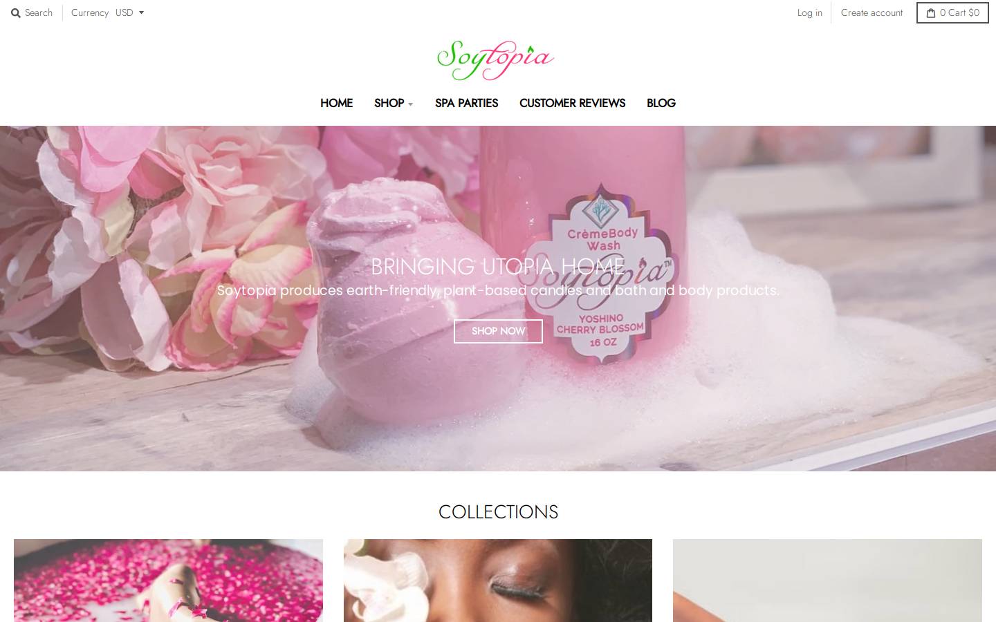 soytopiaspa.com homepage screenshot