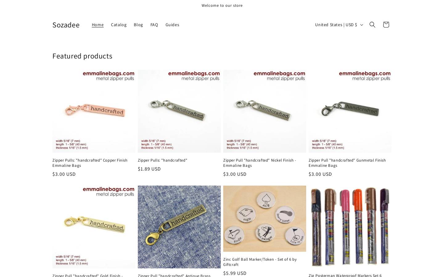 sozadee.com homepage screenshot