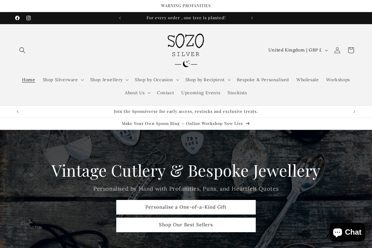 sozoshop.com homepage screenshot
