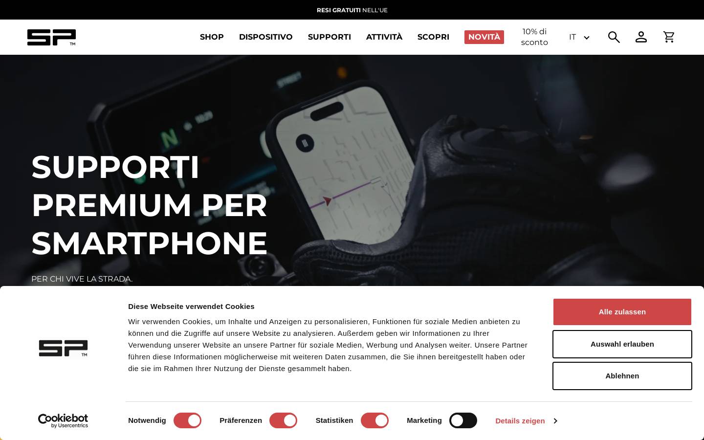 Sp Connect homepage screenshot