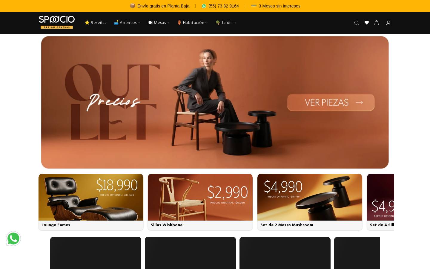 spaacio.mx homepage screenshot