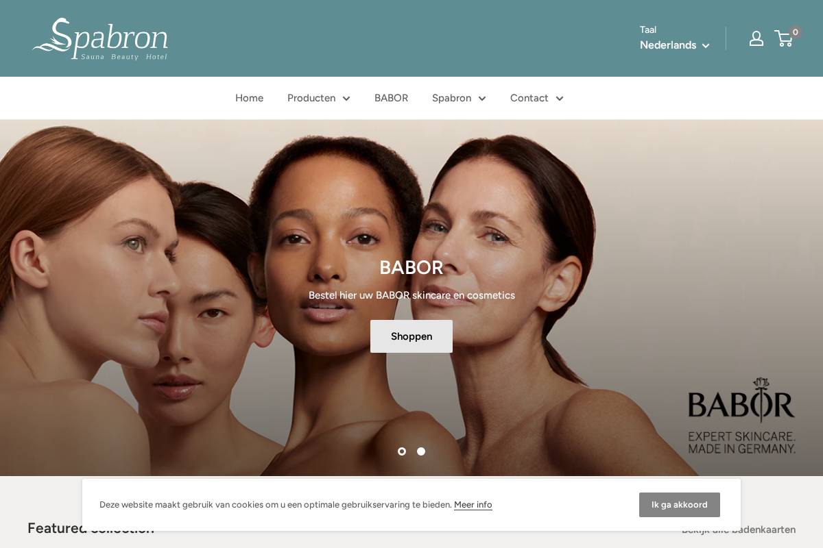 Spabron homepage screenshot