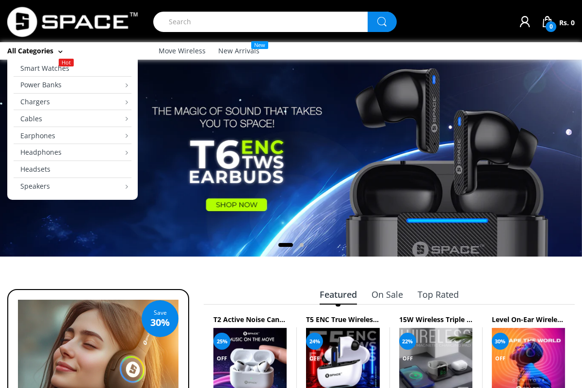 SPACE homepage screenshot
