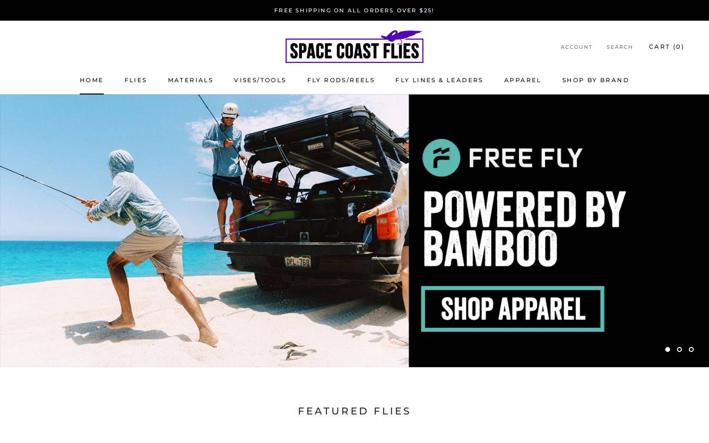 spacecoastflies.com homepage screenshot