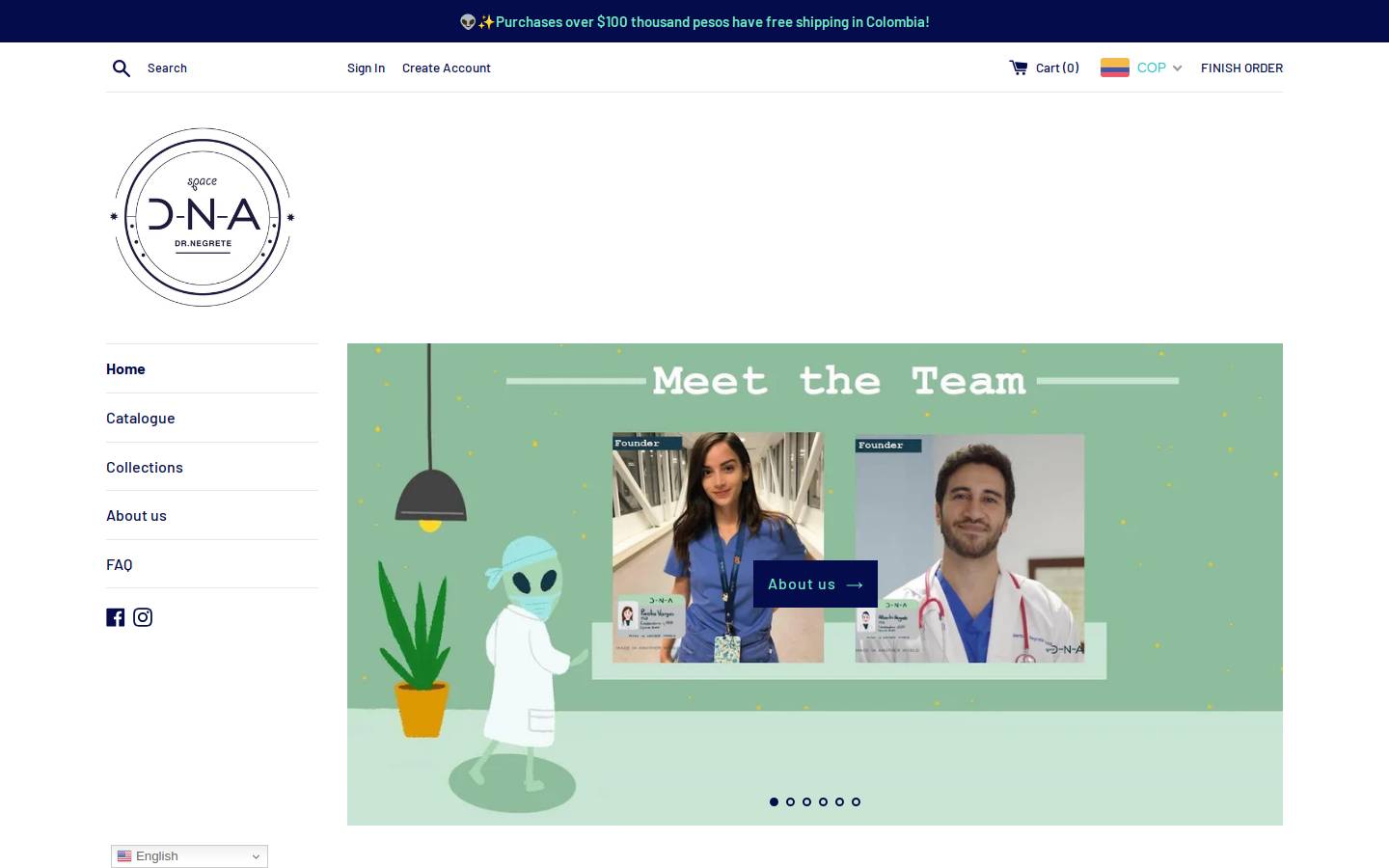 spacednashop.com homepage screenshot