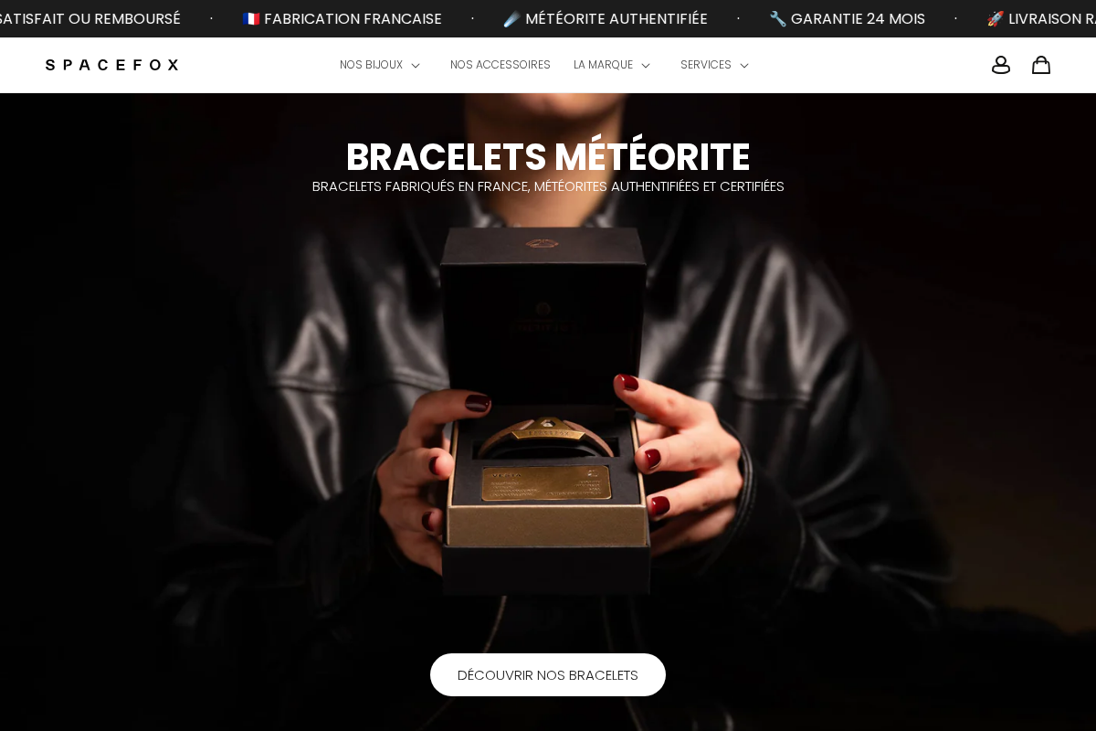 SPACEFOX homepage screenshot