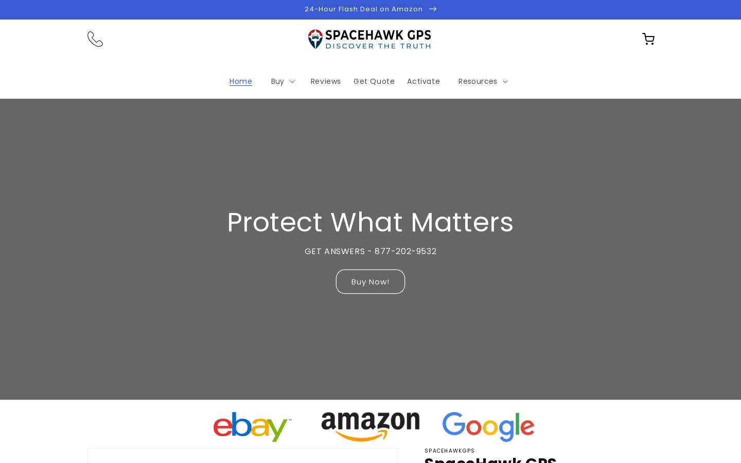 spacehawkgps.net homepage screenshot