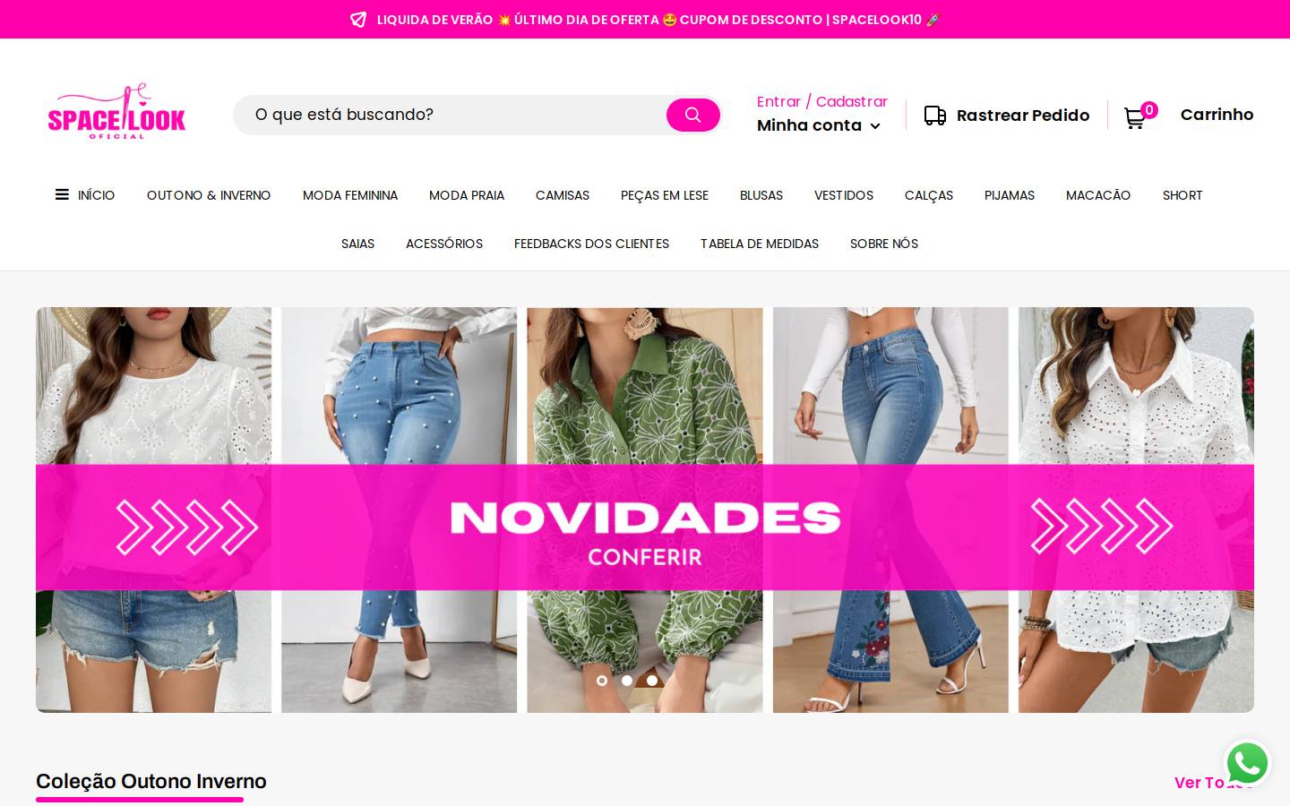 spacelook.com.br homepage screenshot